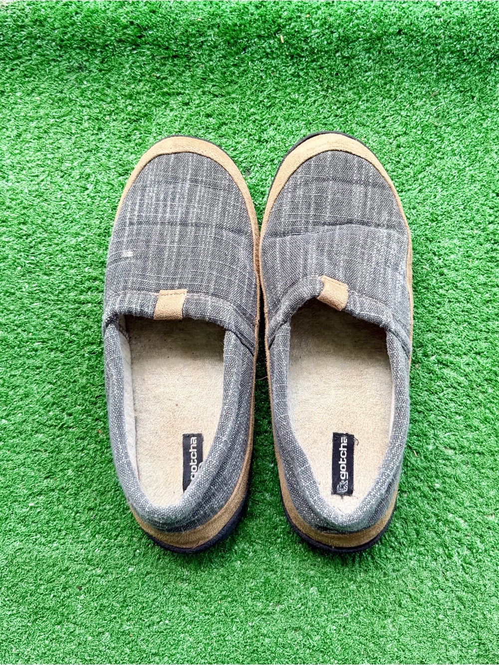 Gotcha Grey Woven Slip-On Casual Shoes / House Slippers Men's US 13/14